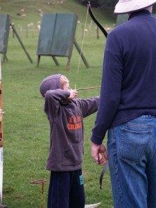 trying archery