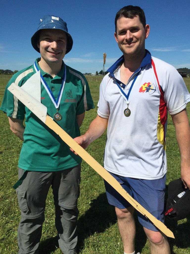The two first equal Men's Compound winners - Eamonn and Andrew